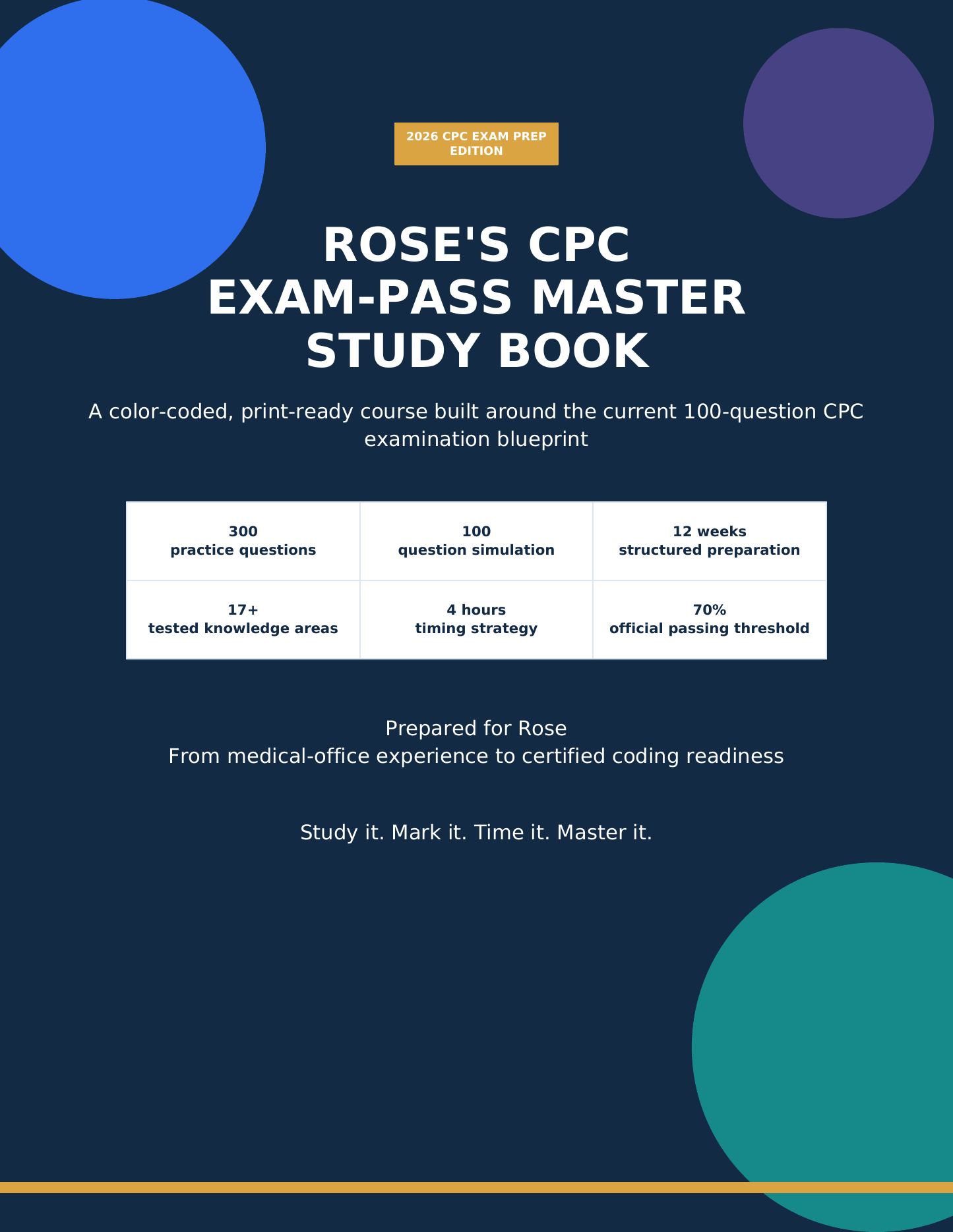 Rose's CPC Exam-Pass Master Study Book cover